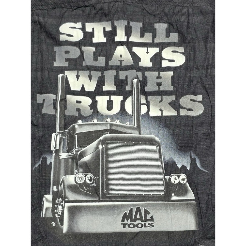 Burnside Mac Tools Button Down Long Sleeve Black … - image 6